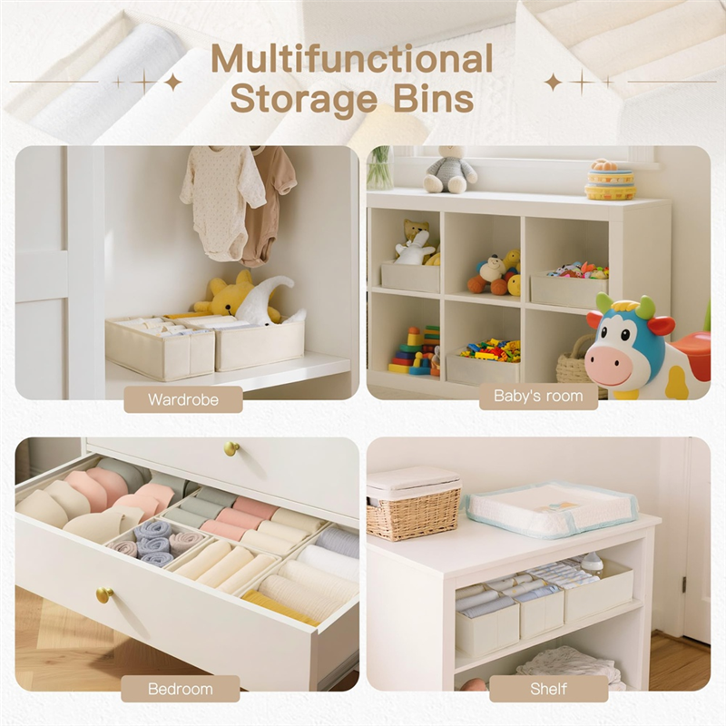 Baby Nursery Dresser - A19F-Drawer Organizer Clothes 14 Pack Dresser