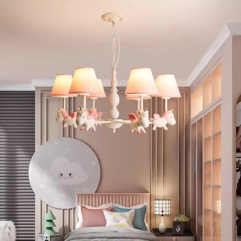 Baby Nursery Knobs - MZISOSOD Nordic LED Rotating Pegasus Chandelier