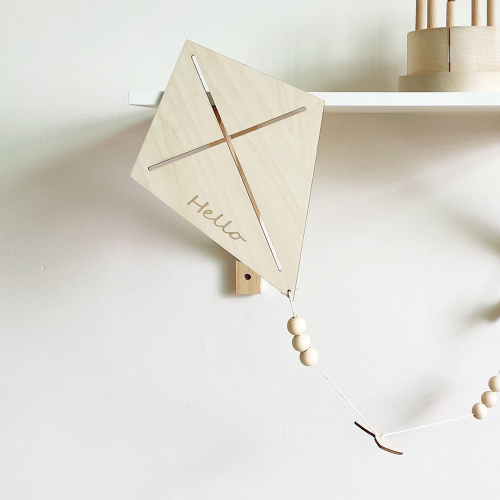 Baby Nursery Things - INS Nordic Wooden Kite Wall Ornaments