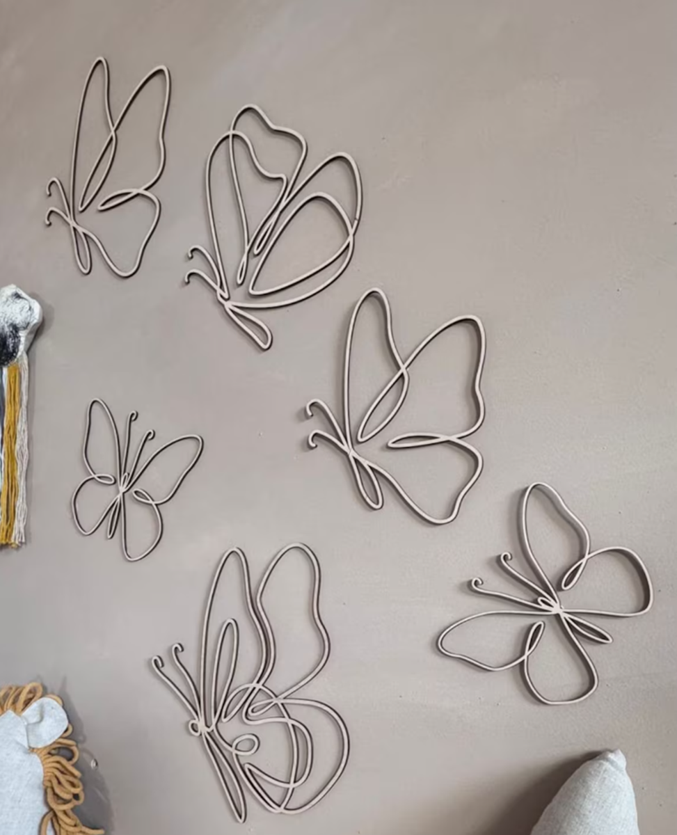 Baby Nursery Diy - set of 6 Wooden Wall Butterflies