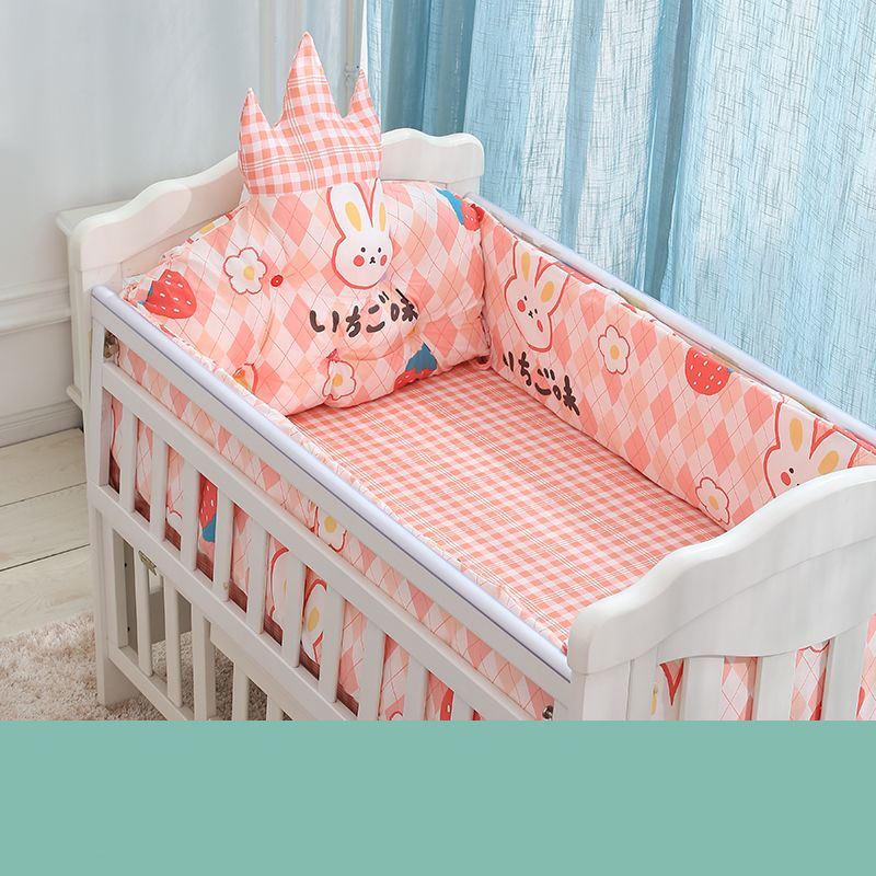 Baby Nursery Rhymes - 100% Cotton Crib Bed Linen Kit,Crown