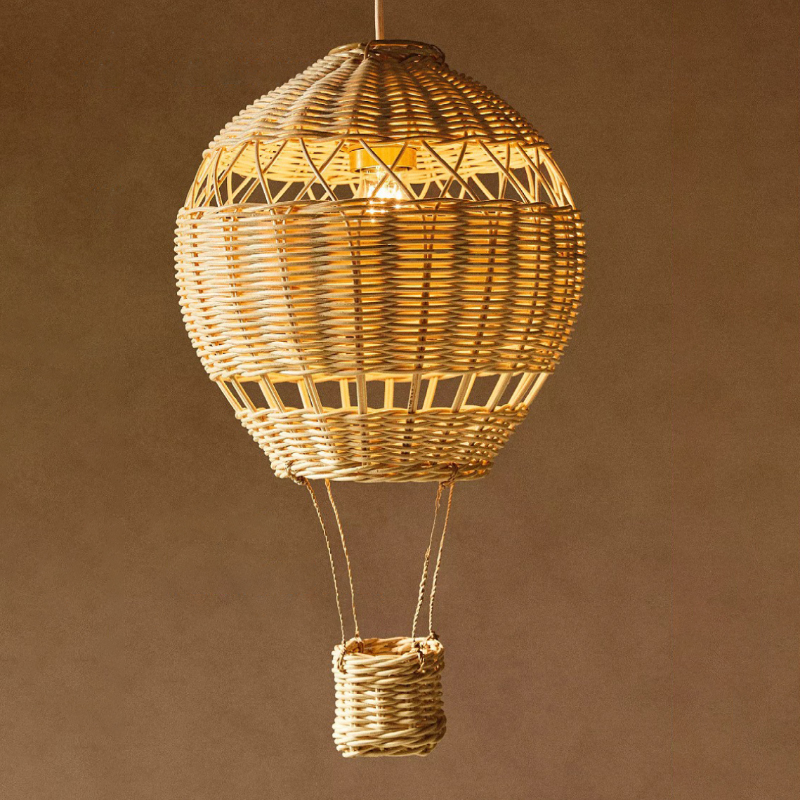 Baby Nursery Knobs - Handmade Rattan Hot Air Balloon Chandeliers