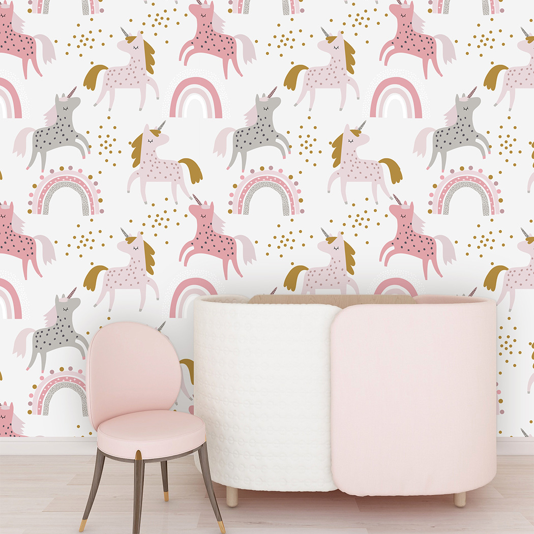 Nursery Wallpaper Baby Girl Bo - Baby Nursery Vinyl Wall Stickers 리뷰 및 가격