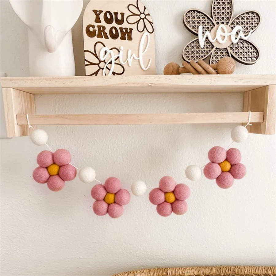 Handmade Felt Daisy Garland Bo - Baby Nursery Garland 리뷰 및 가격