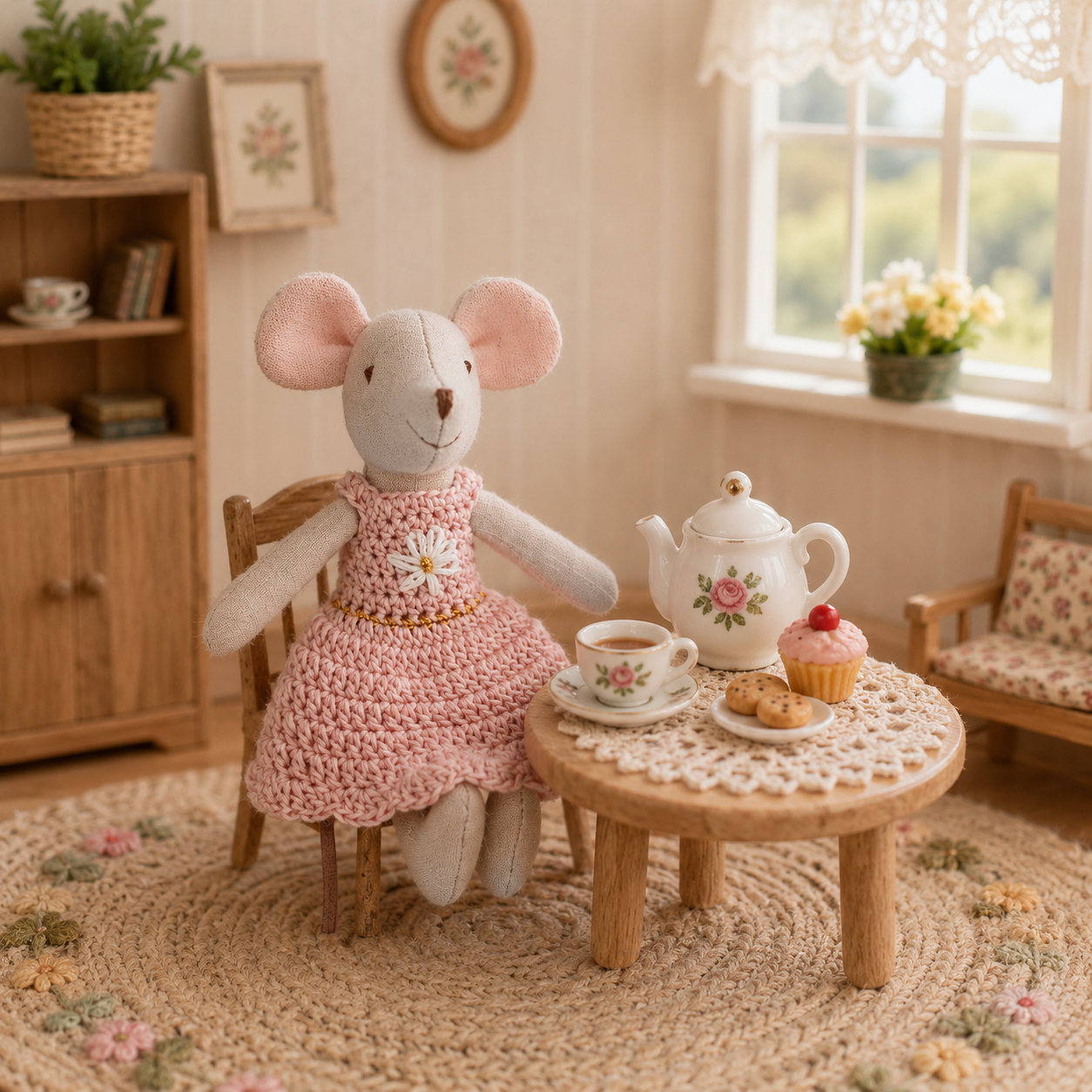 Handmade Crochet Mouse Doll, C - Baby Nursery Uniform 리뷰 및 가격