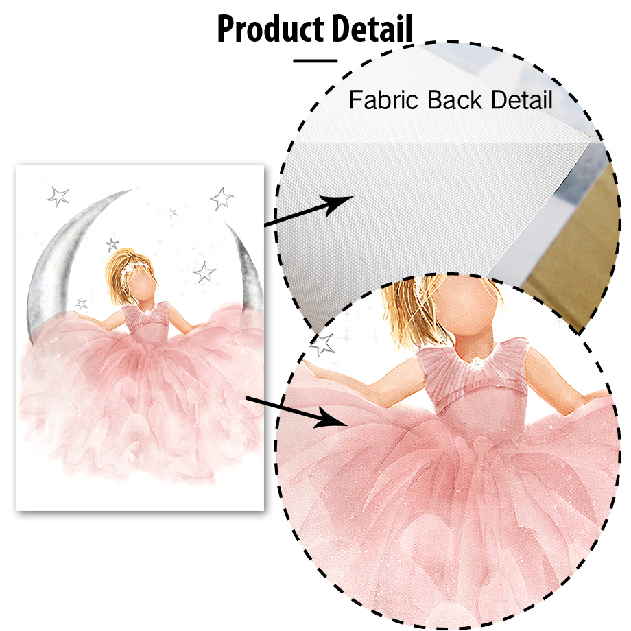 Pink Angel Girl Sun Moon Cloud - Baby Nursery Animal Pictures 리뷰 및 가격
