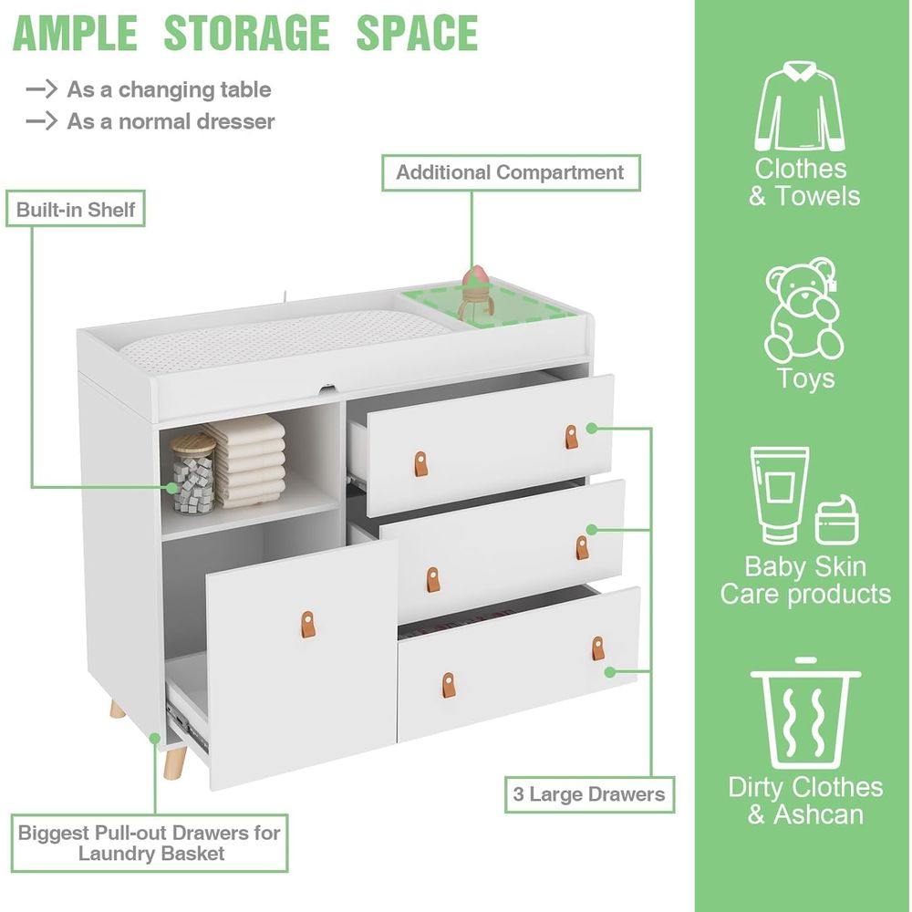3-Drawer Premium Nursery Dress - Baby Nursery Dresser 리뷰 및 가격