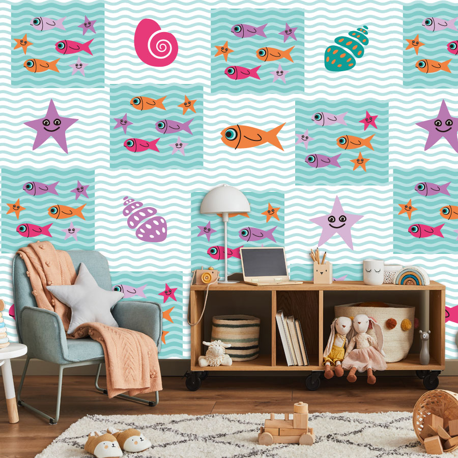 Cartoon Peel and Stick Photo W - Baby Nursery Peel And Stick Wallpaper 리뷰 및 가격