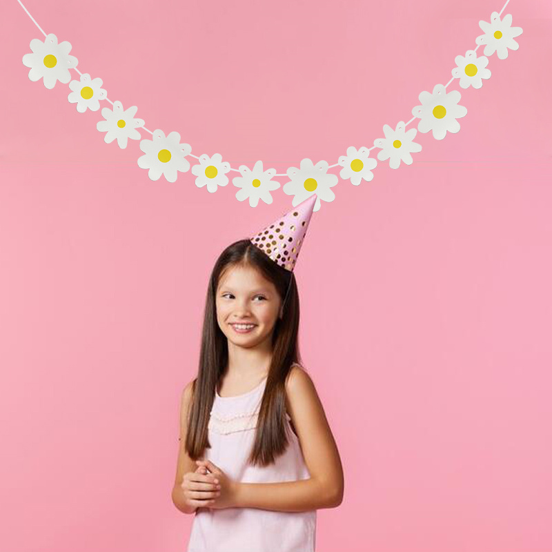 1Set White Daisy Flower Banner - Baby Nursery Garland 리뷰 및 가격