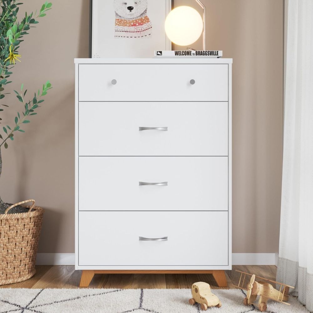 4-Drawer Chest in White/Natura - Baby Nursery Chest Of Drawers 리뷰 및 가격