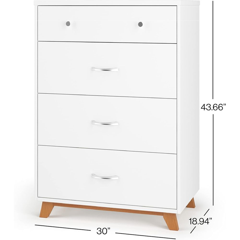 4-Drawer Chest in White/Natura - Baby Nursery Chest Of Drawers 리뷰 및 가격