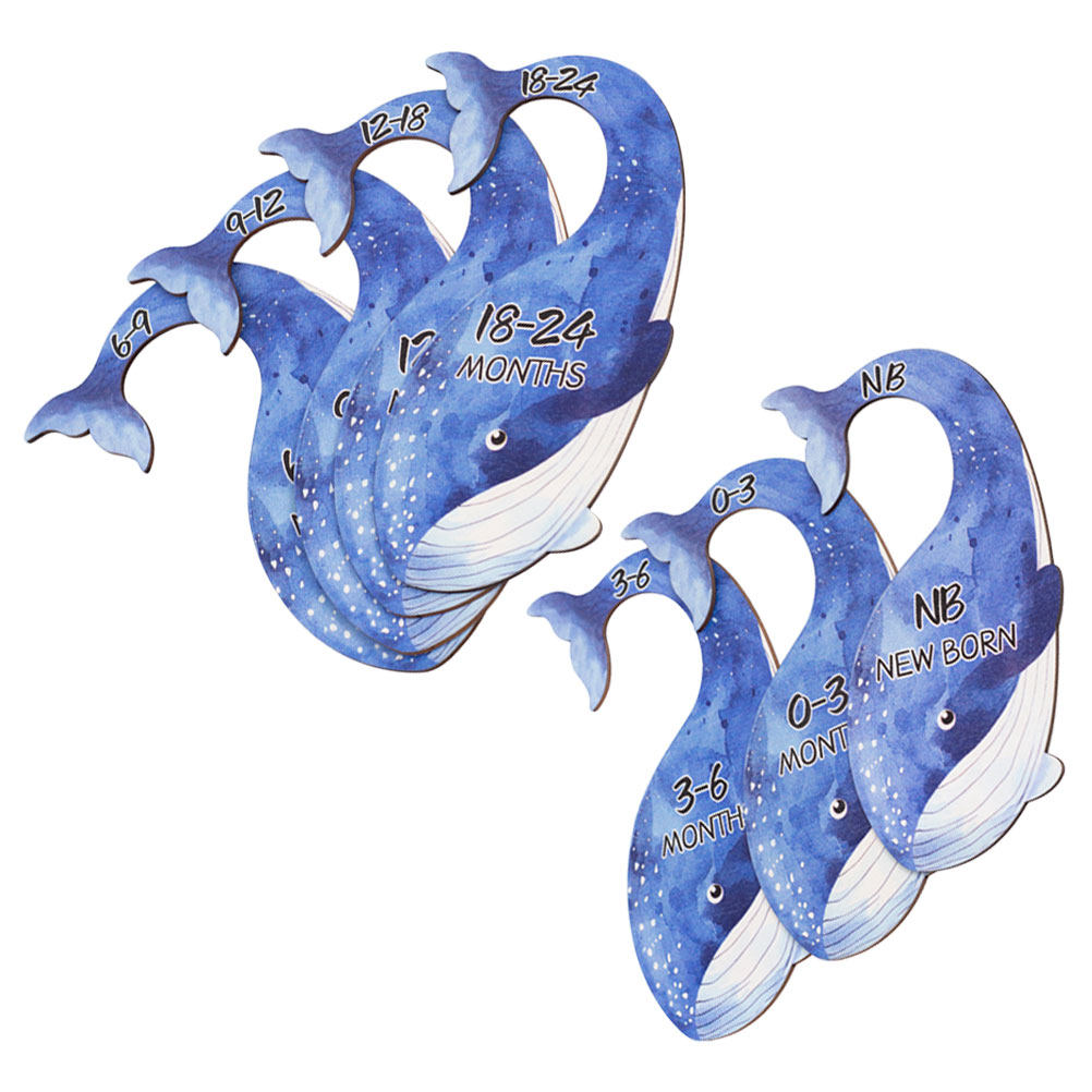 7Pcs Whale Themed Wooden Baby  - Baby Nursery Wardrobe 리뷰 및 가격