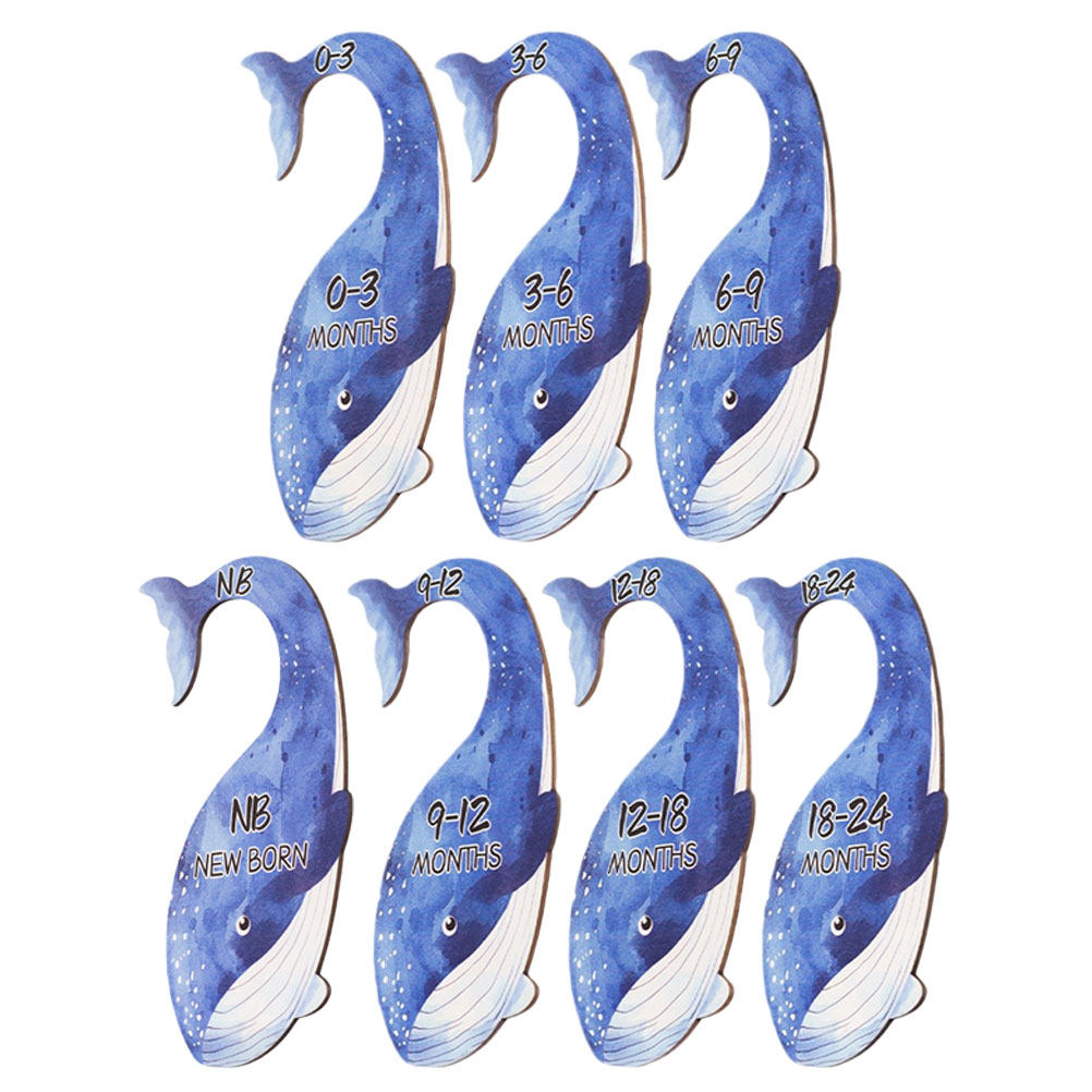7Pcs Whale Themed Wooden Baby  - Baby Nursery Wardrobe 리뷰 및 가격