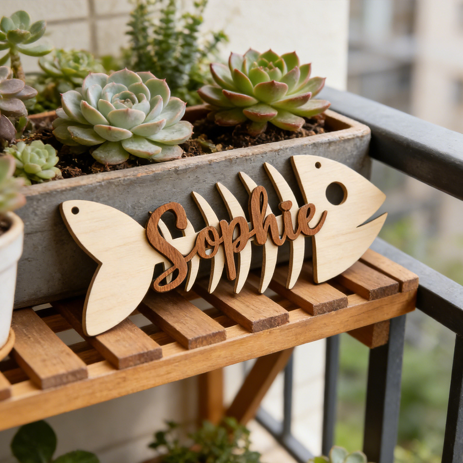 1Pc Custom Name Fish Skeleton  - Baby Nursery Diy 리뷰 및 가격