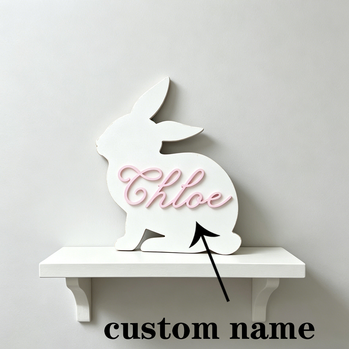 1Pc Custom Cute Bunny Name Woo - Baby Nursery Diy 리뷰 및 가격