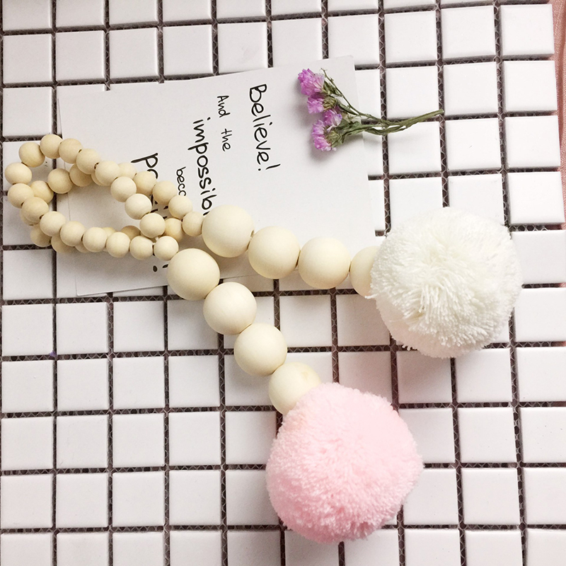 Wooden Beads Tassel Ball Garla - Baby Nursery Garland 리뷰 및 가격