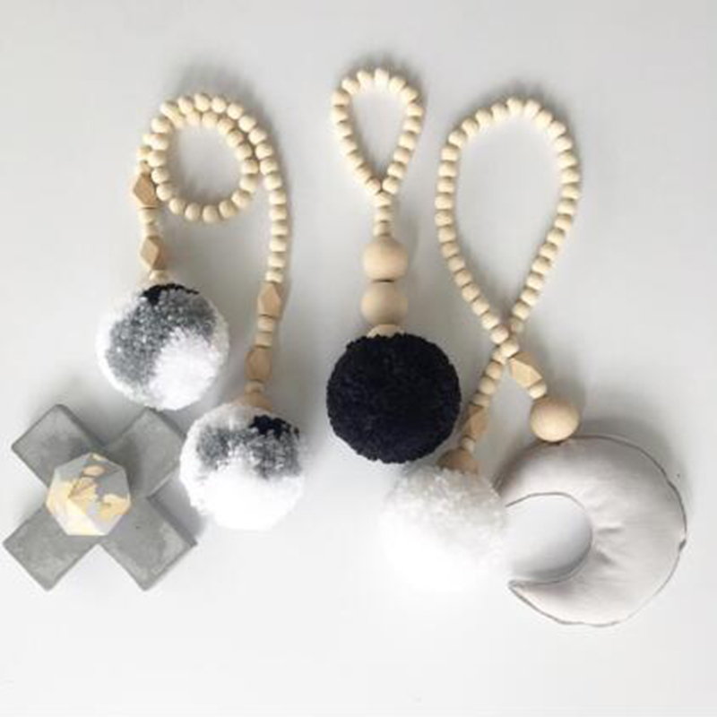 Wooden Beads Tassel Ball Garla - Baby Nursery Garland 리뷰 및 가격