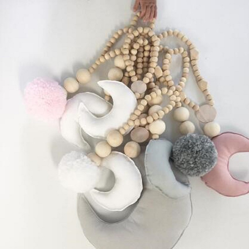 Wooden Beads Tassel Ball Garla - Baby Nursery Garland 리뷰 및 가격