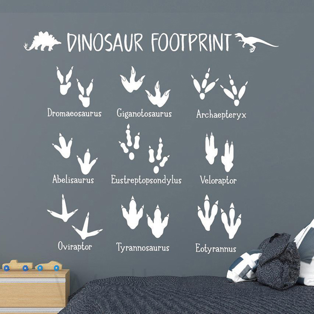 Cartoon Dinosaur Footprint Paw - Baby Nursery Vinyl Wall Stickers 리뷰 및 가격