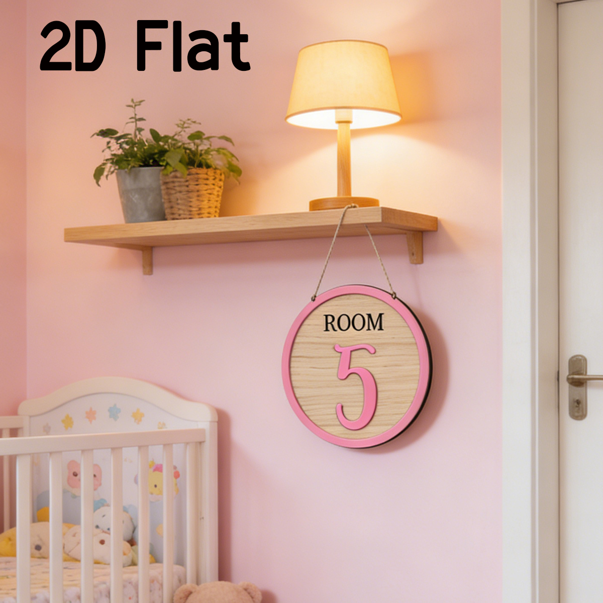 1Pc Cutom Pink Room Number Woo - Baby Nursery Diy 리뷰 및 가격