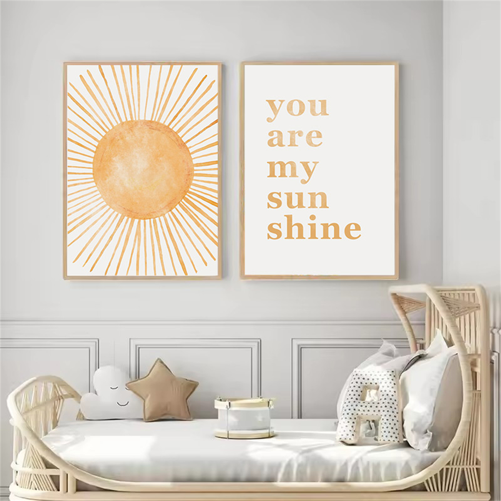 Boho Rainbow Sun Posters Abstr - Baby Nursery You Are My Sunshine 리뷰 및 가격