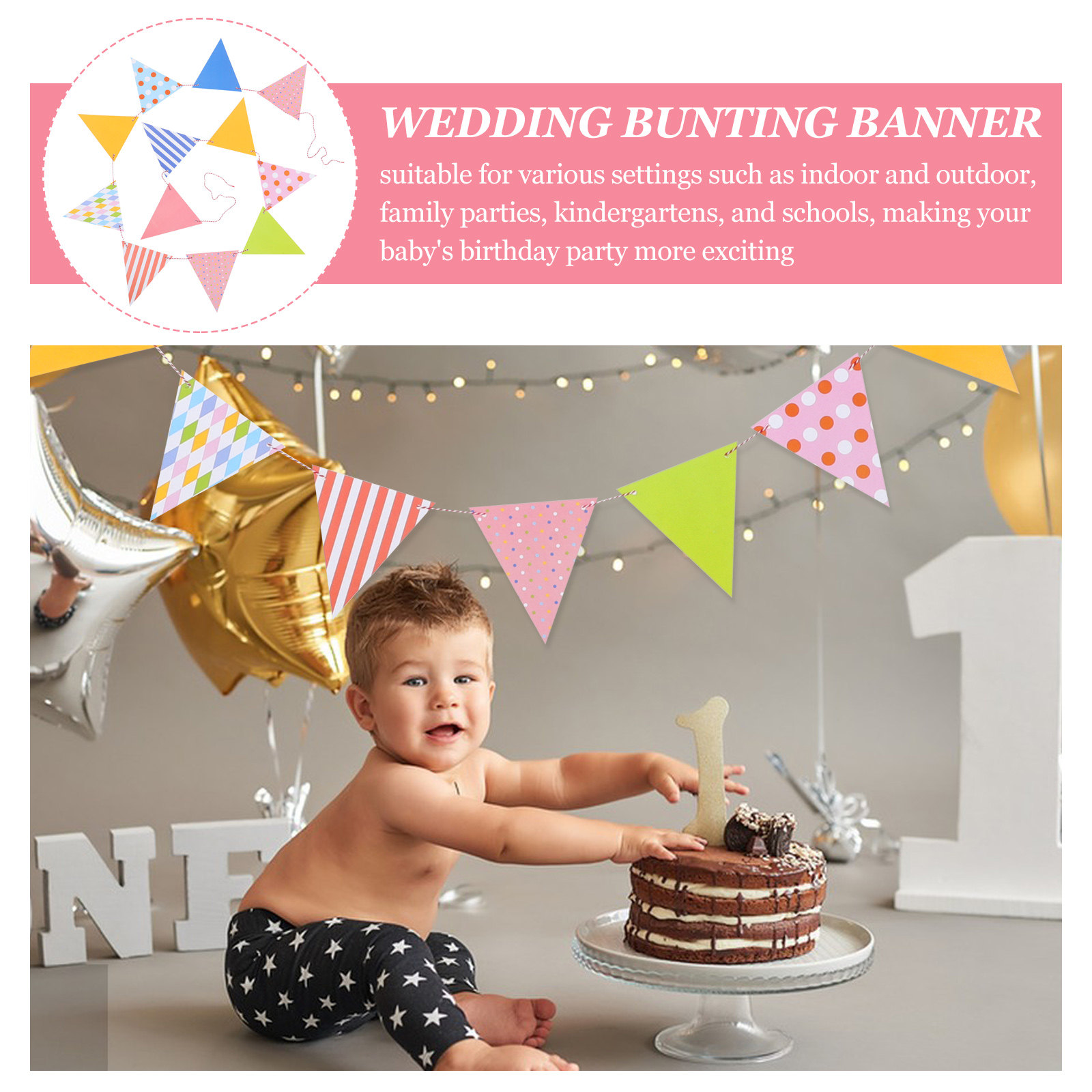 Colorful Triangle Paper Buntin - Baby Nursery Garland 리뷰 및 가격