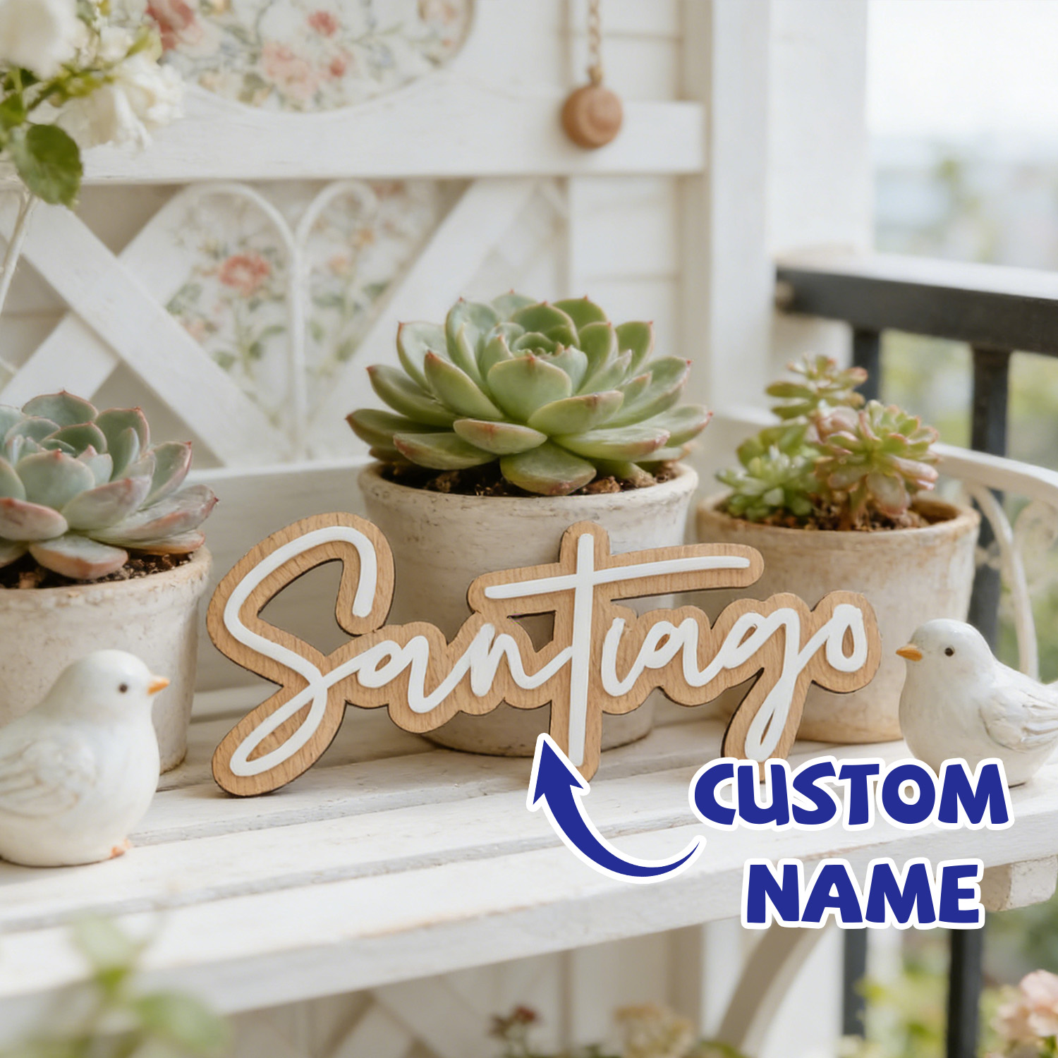 1Pc Custom Name Cute White Woo - Baby Nursery Diy 리뷰 및 가격