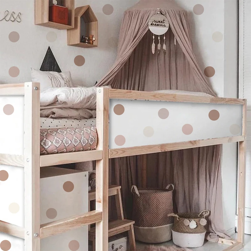 Boho Polka Dots Wall Stickers  - Baby Nursery Peel And Stick Wallpaper 리뷰 및 가격