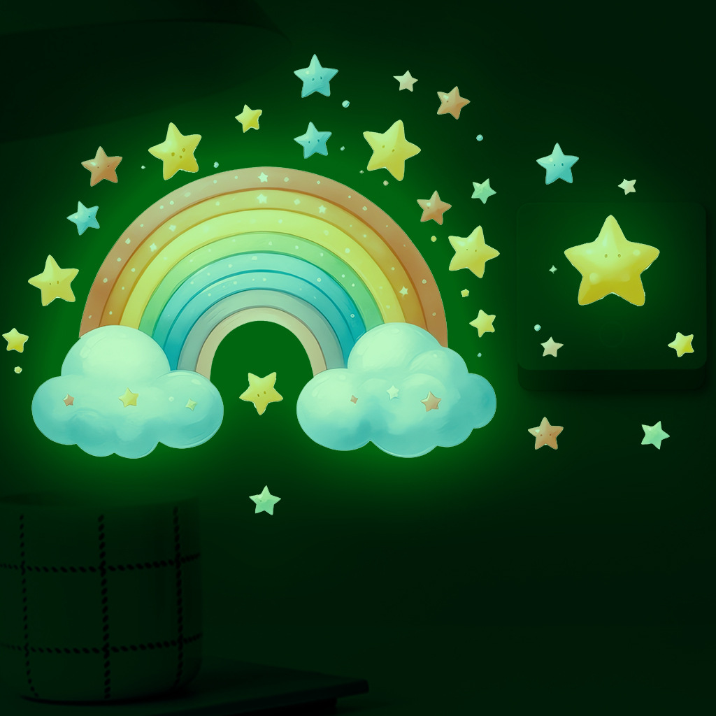Cartoon Rainbow Luminous Wall  - Baby Nursery Diy 리뷰 및 가격