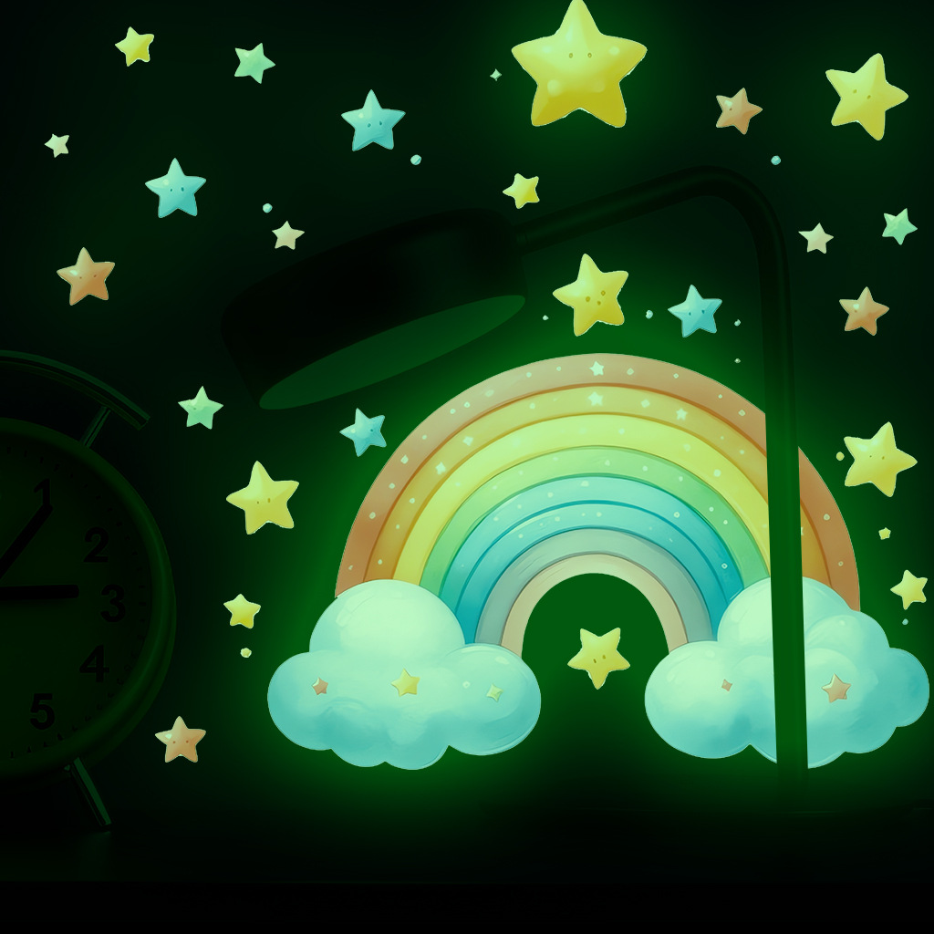 Cartoon Rainbow Luminous Wall  - Baby Nursery Diy 리뷰 및 가격