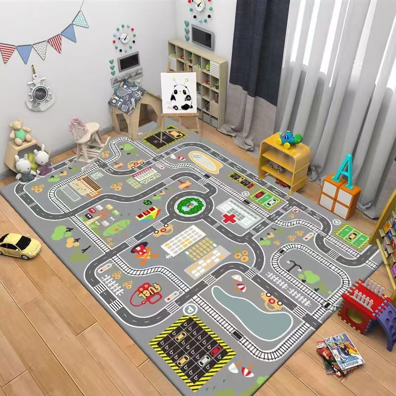 Kids Road Traffic Carpet Carto - Baby Nursery Modern 리뷰 및 가격