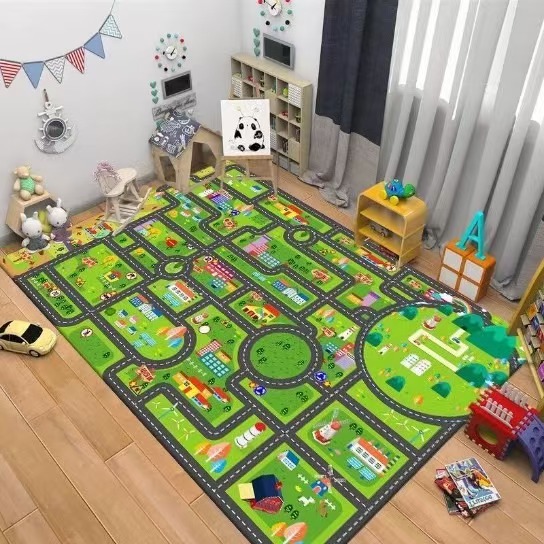 Kids Road Traffic Carpet Carto - Baby Nursery Modern 리뷰 및 가격