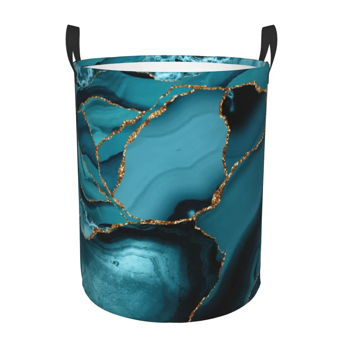 Custom Teal And Gold Marble La - Baby Nursery Hamper 리뷰 및 가격