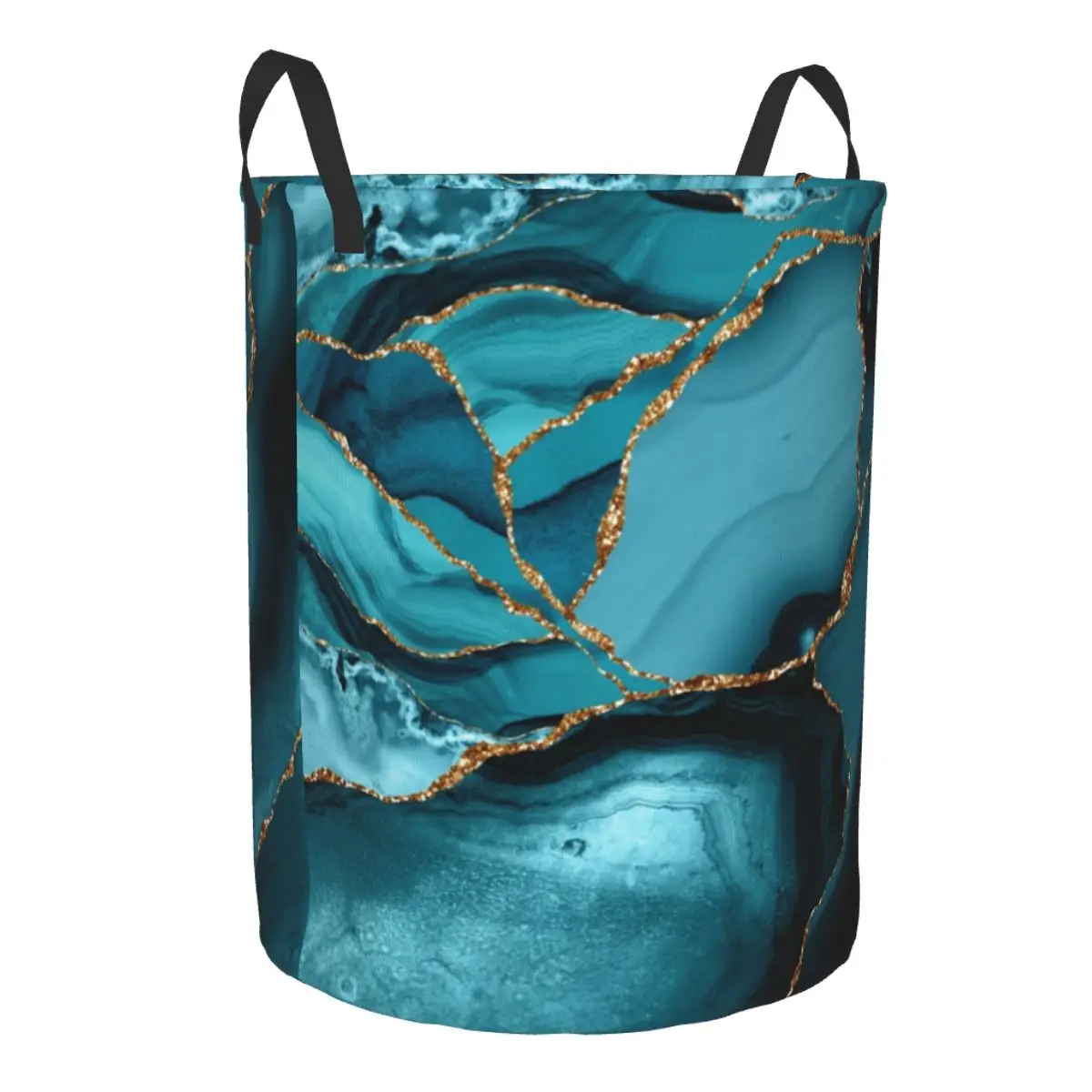 Custom Teal And Gold Marble La - Baby Nursery Hamper 리뷰 및 가격