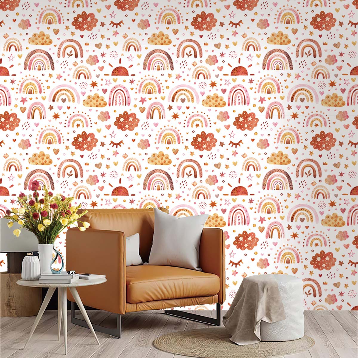 Rainbow Wallpaper Peel and Sti - Baby Nursery Peel And Stick Wallpaper 리뷰 및 가격