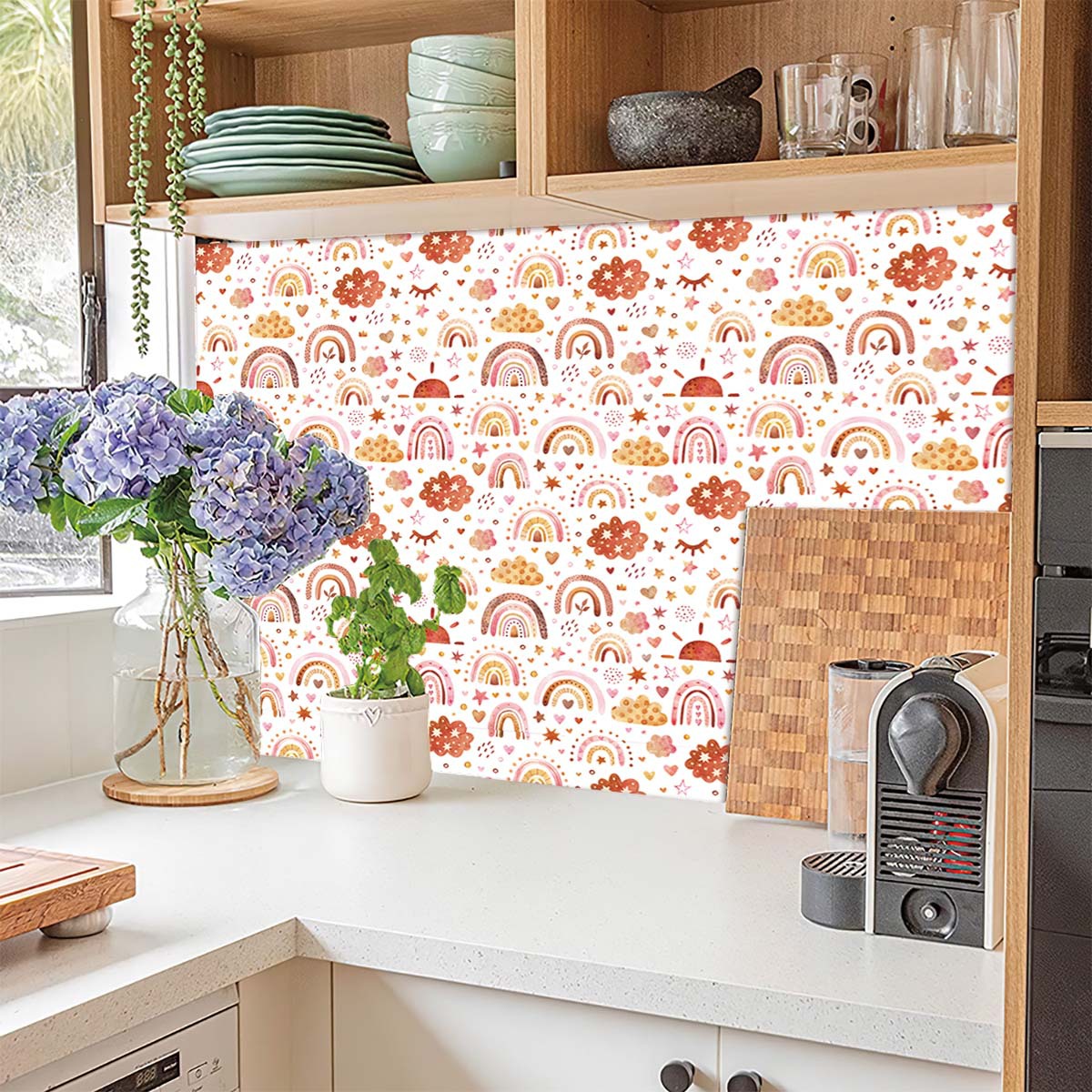 Rainbow Wallpaper Peel and Sti - Baby Nursery Peel And Stick Wallpaper 리뷰 및 가격