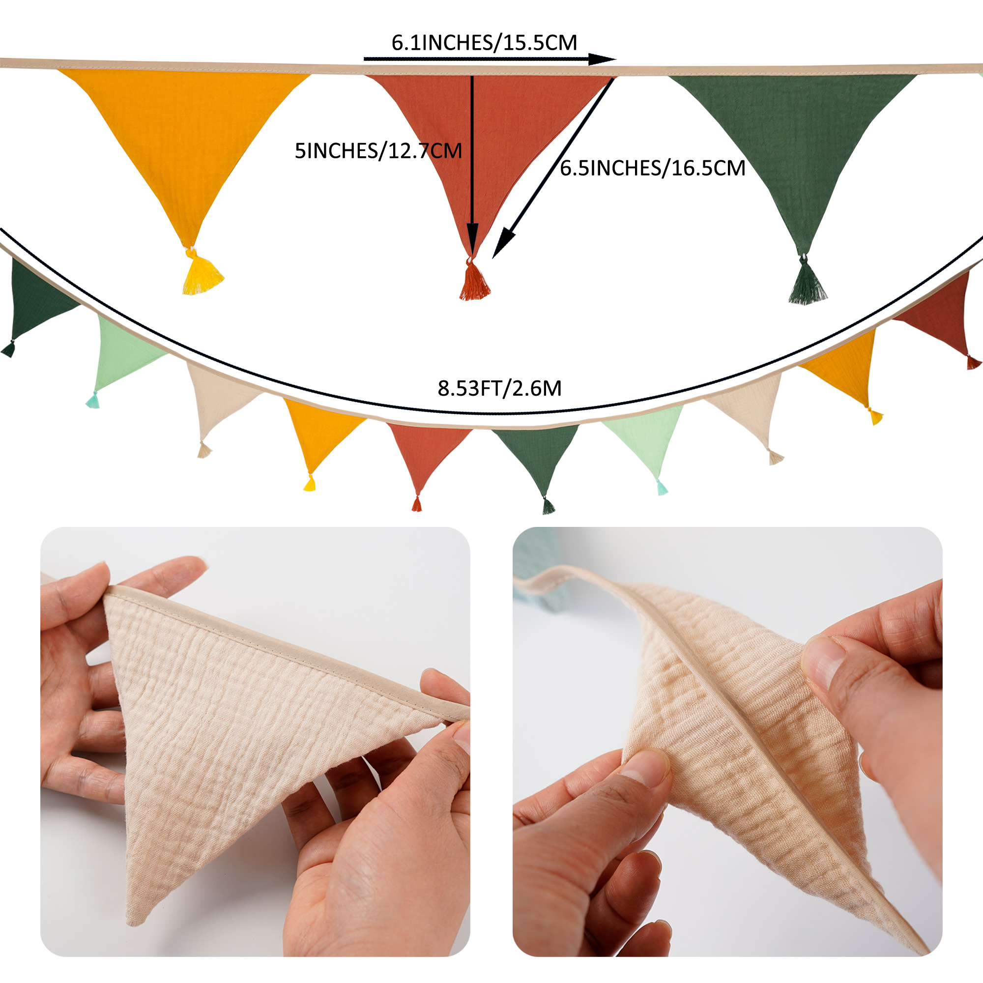 2.6M/8.5FT Nursery Fabric Bunt - Baby Nursery Garland 리뷰 및 가격