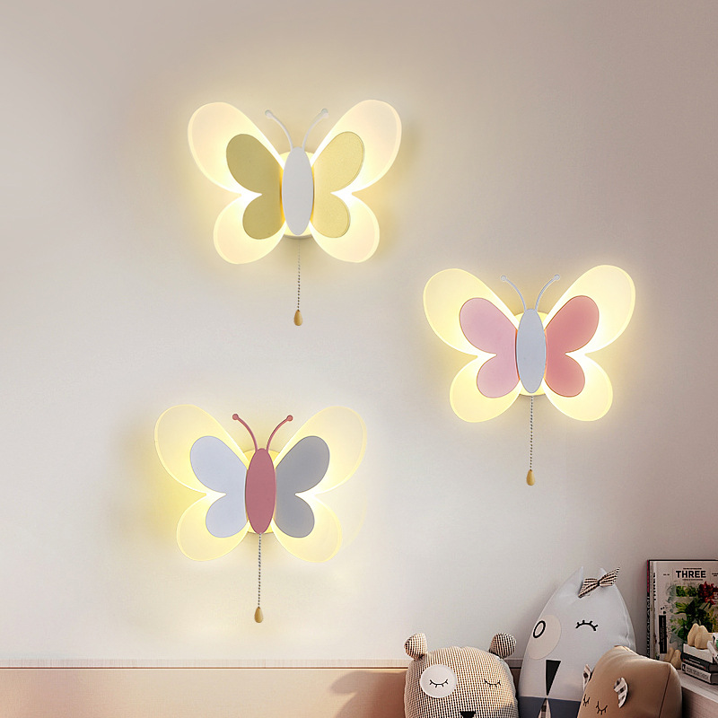 Cartoon Cute Blue Pink Butterf - Baby Nursery Knobs 리뷰 및 가격