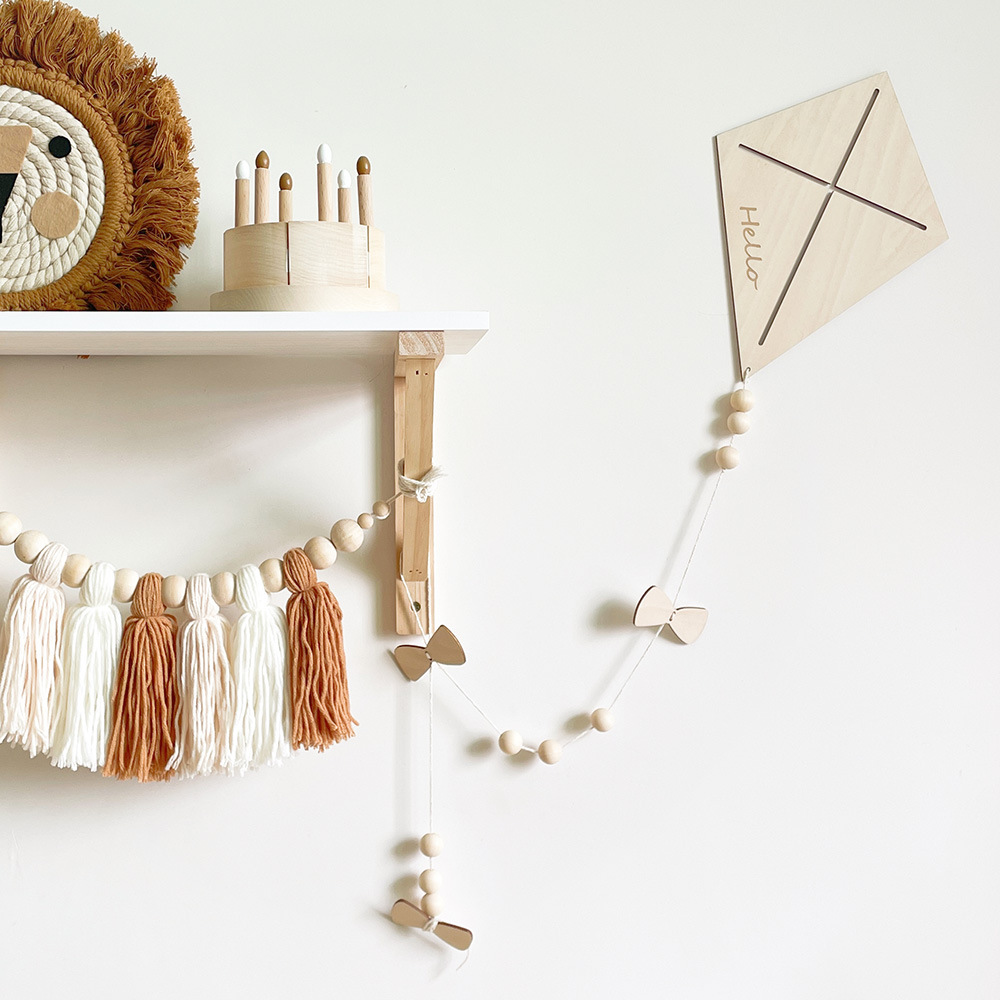 INS Nordic Wooden Kite Wall Or - Baby Nursery Things 리뷰 및 가격