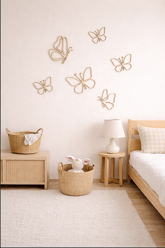 set of 6 Wooden Wall Butterfli - Baby Nursery Diy 리뷰 및 가격