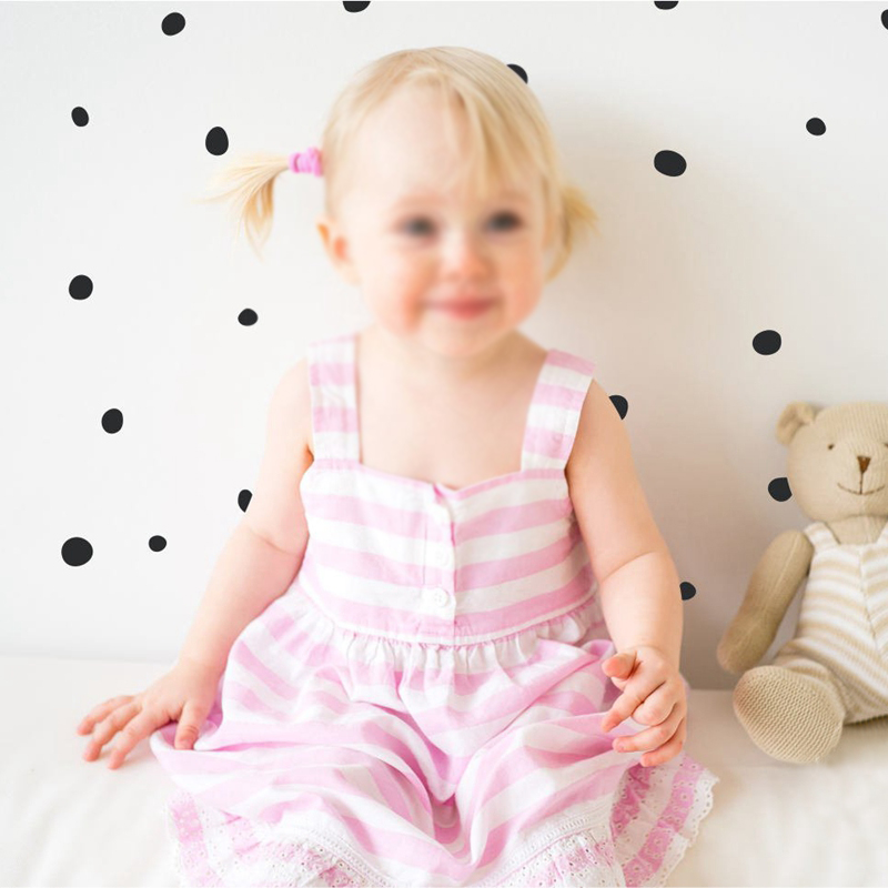MINI Hand Drawn Polka Dots Wal - Baby Nursery Vinyl Wall Stickers 리뷰 및 가격