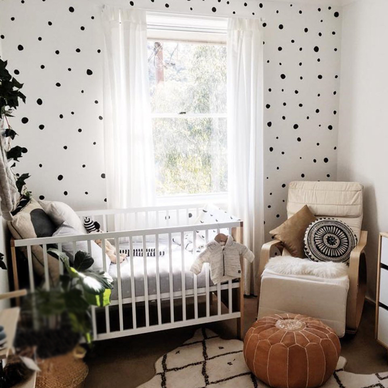 MINI Hand Drawn Polka Dots Wal - Baby Nursery Vinyl Wall Stickers 리뷰 및 가격