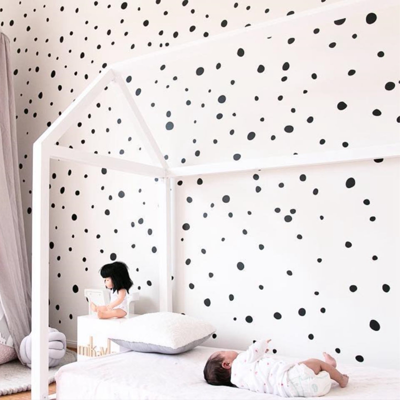 MINI Hand Drawn Polka Dots Wal - Baby Nursery Vinyl Wall Stickers 리뷰 및 가격