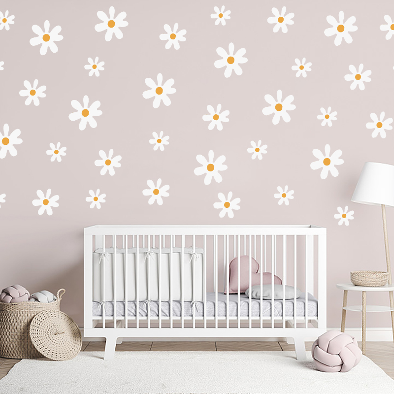 Boho Daisy Flowers Wall Sticke - Baby Nursery Diy 리뷰 및 가격