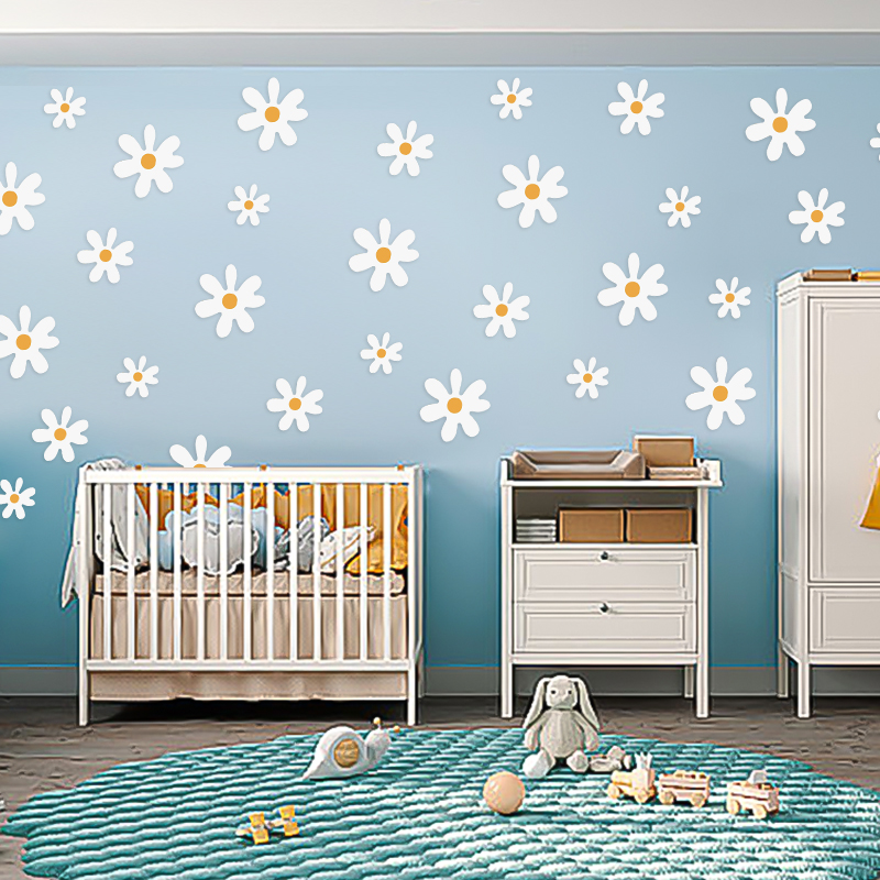 Boho Daisy Flowers Wall Sticke - Baby Nursery Diy 리뷰 및 가격