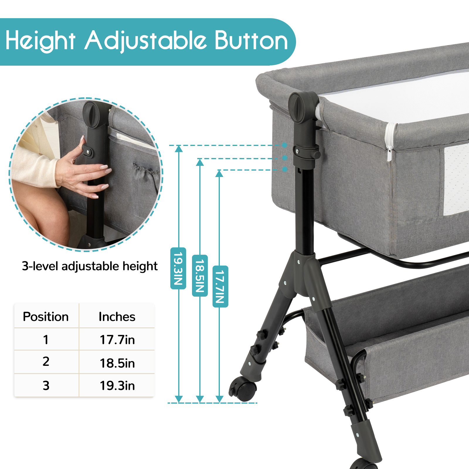 3 in 1 Baby Bassinet Bedside S - Baby Nursery Hamper 리뷰 및 가격