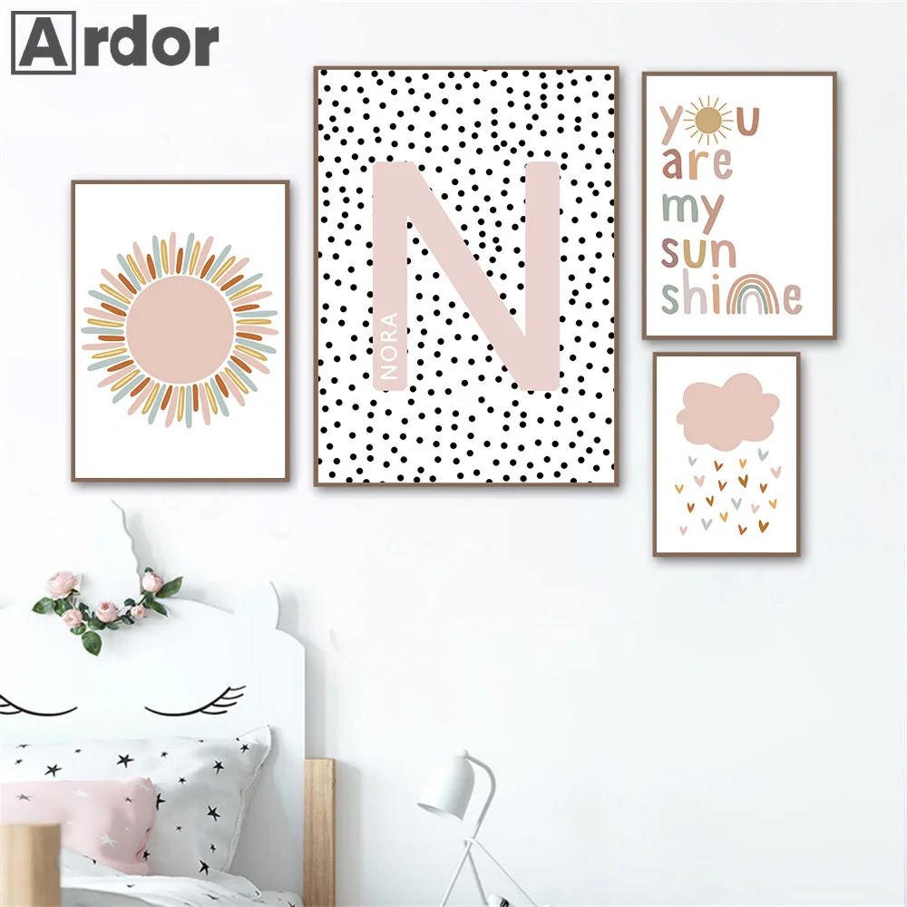 Custom Name Posters Baby Nurse - Baby Nursery You Are My Sunshine 리뷰 및 가격