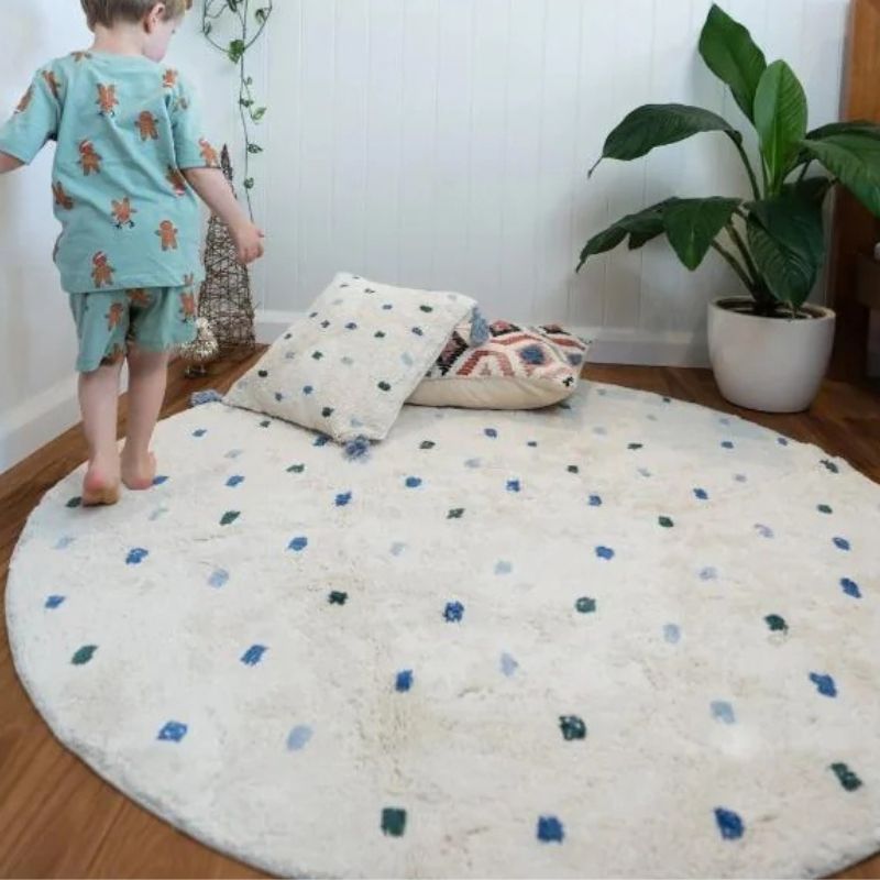 Dot Fluffy Carpet Living Room  - Baby Nursery Modern 리뷰 및 가격