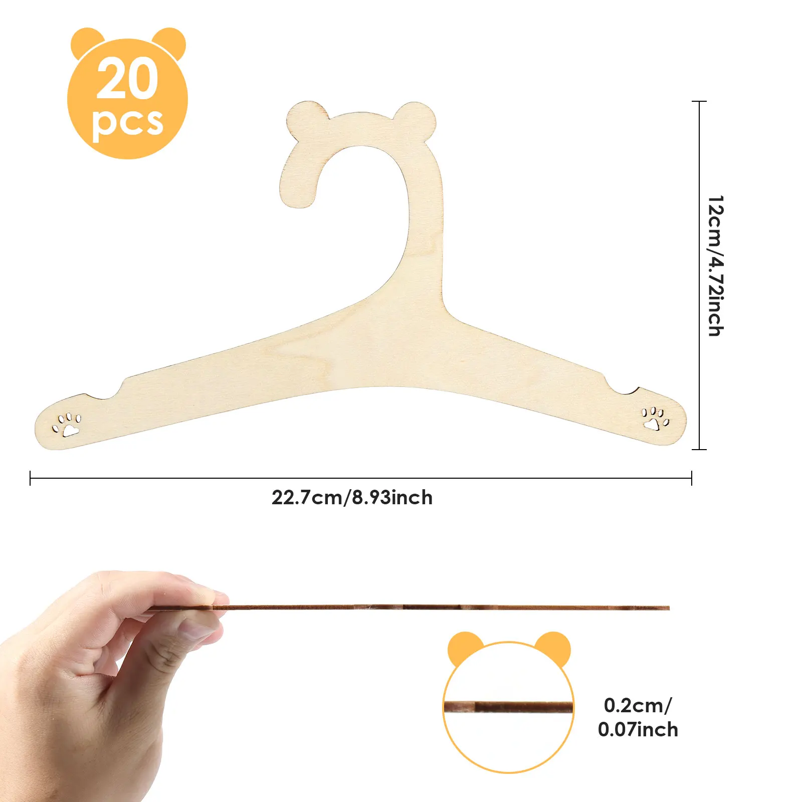 20Pcs Wooden Baby Hangers Smoo - Baby Nursery Uniform 리뷰 및 가격