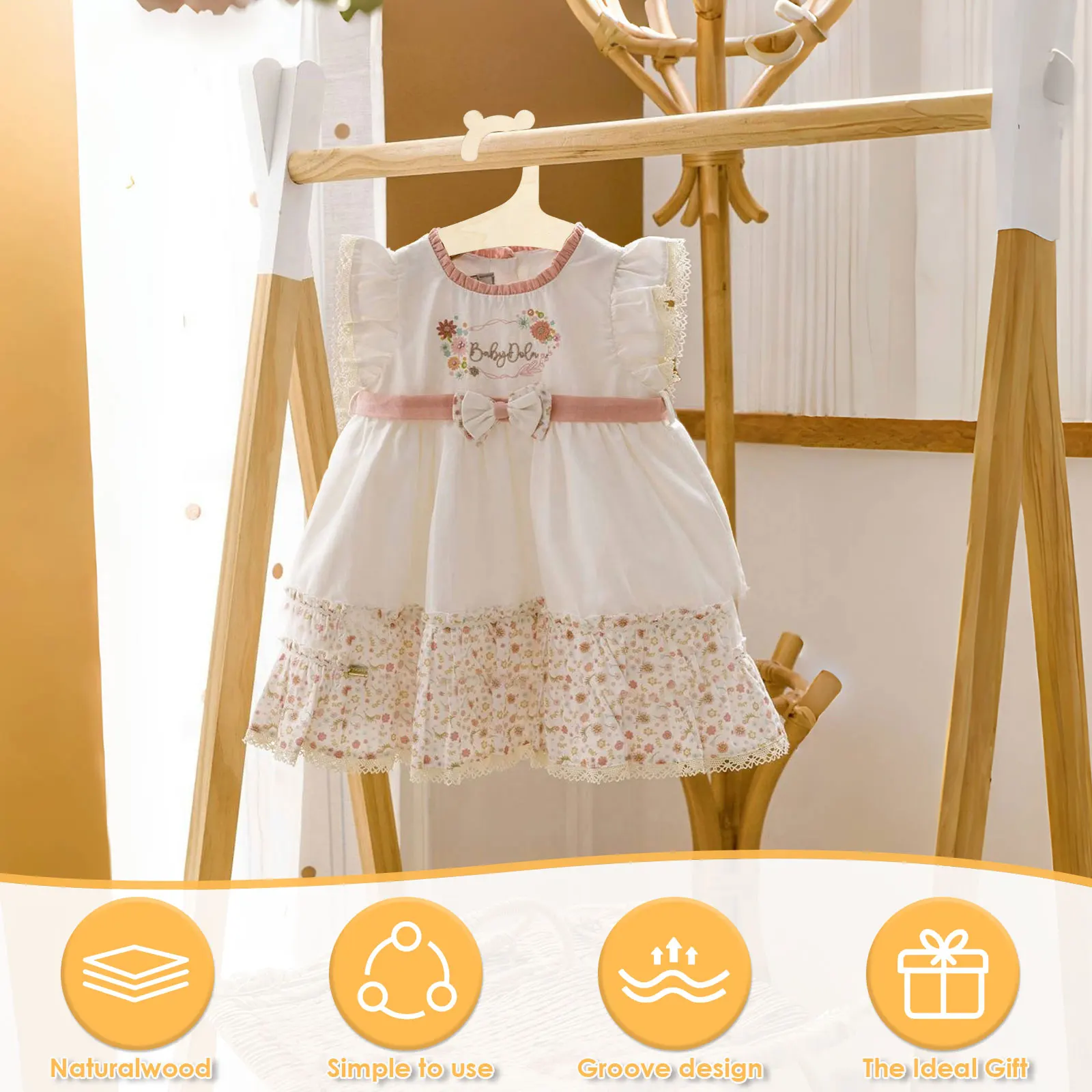 20Pcs Wooden Baby Hangers Smoo - Baby Nursery Uniform 리뷰 및 가격
